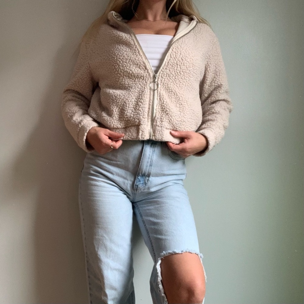 TEDDY bomber zip-up jacket